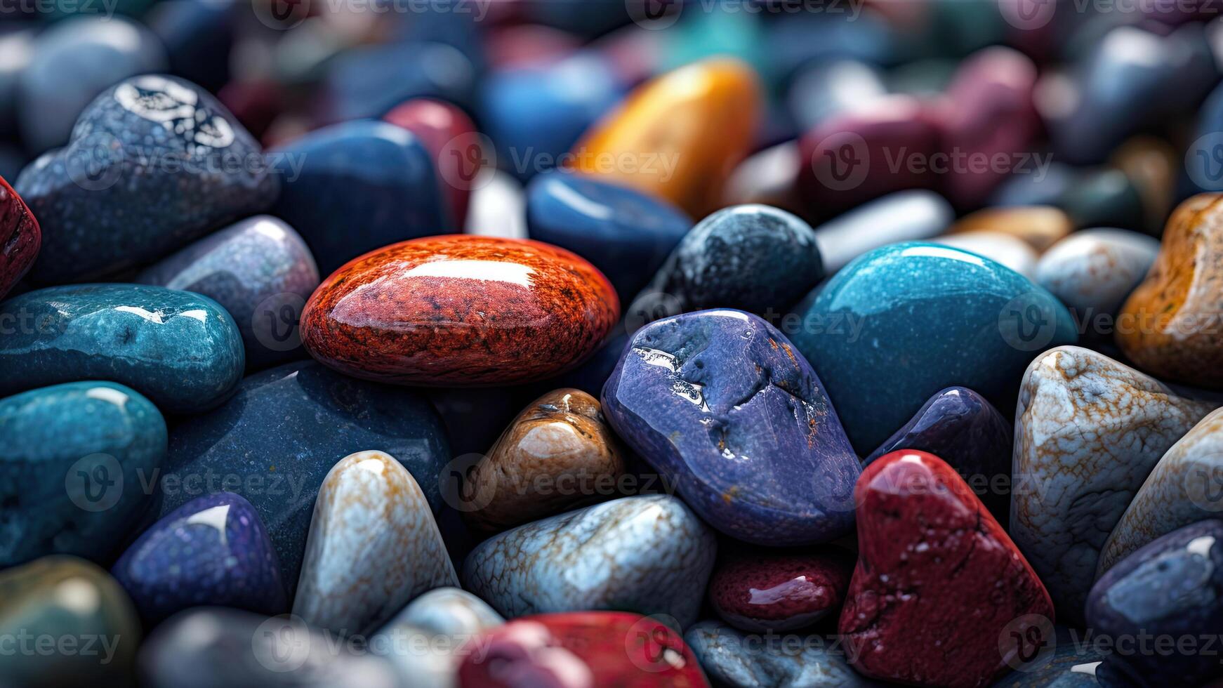 a pile of colorful rocks photo
