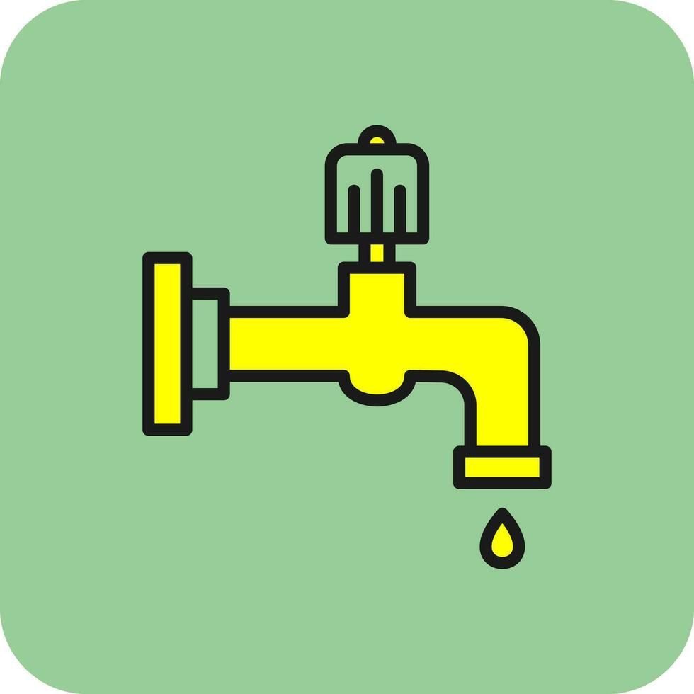 Water faucet Vector Icon Design