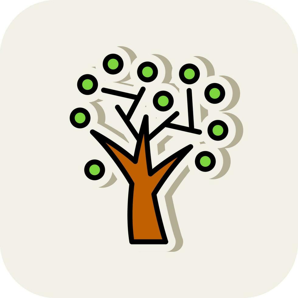 Autumn Tree Vector Icon Design