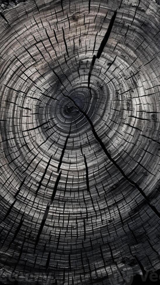 Detailed Texture of Tree Bark in Monochrome with an Organic Feel, Ideal for Environmental Campaigns photo