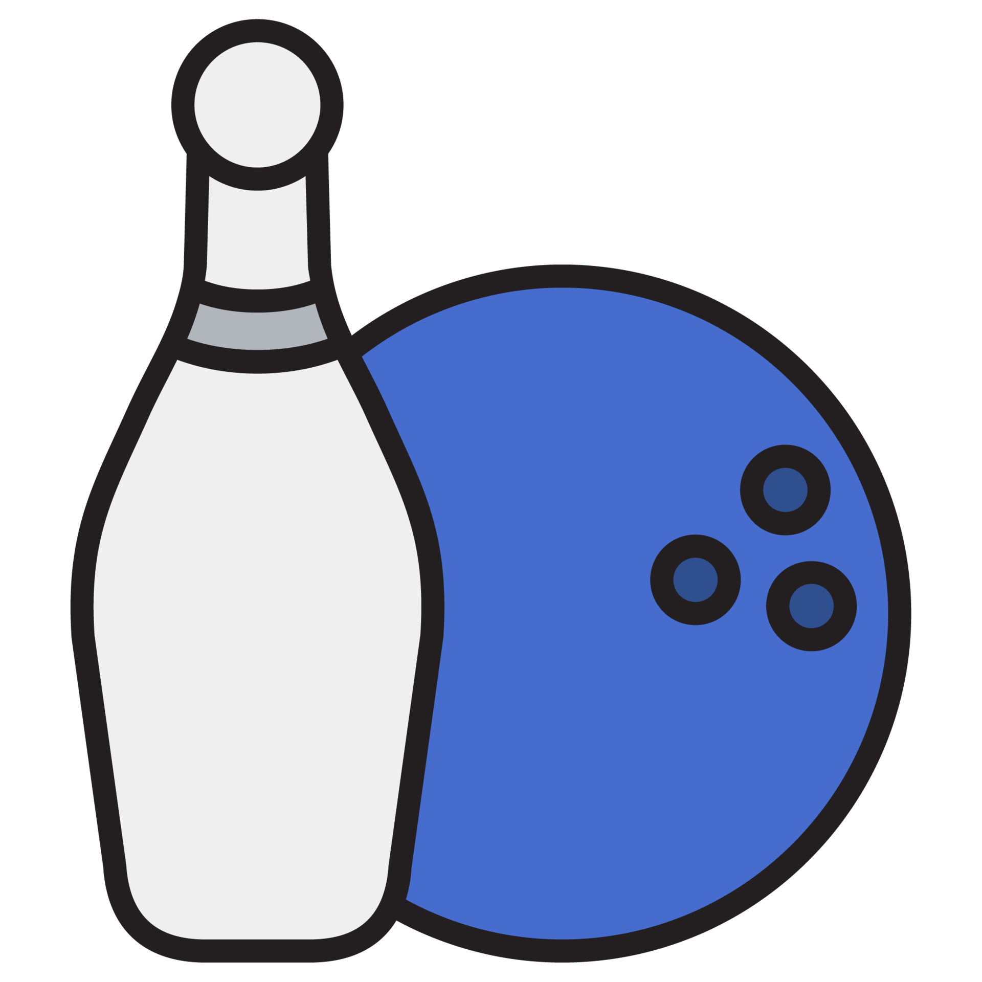 bowling ball and pin 28755526 PNG