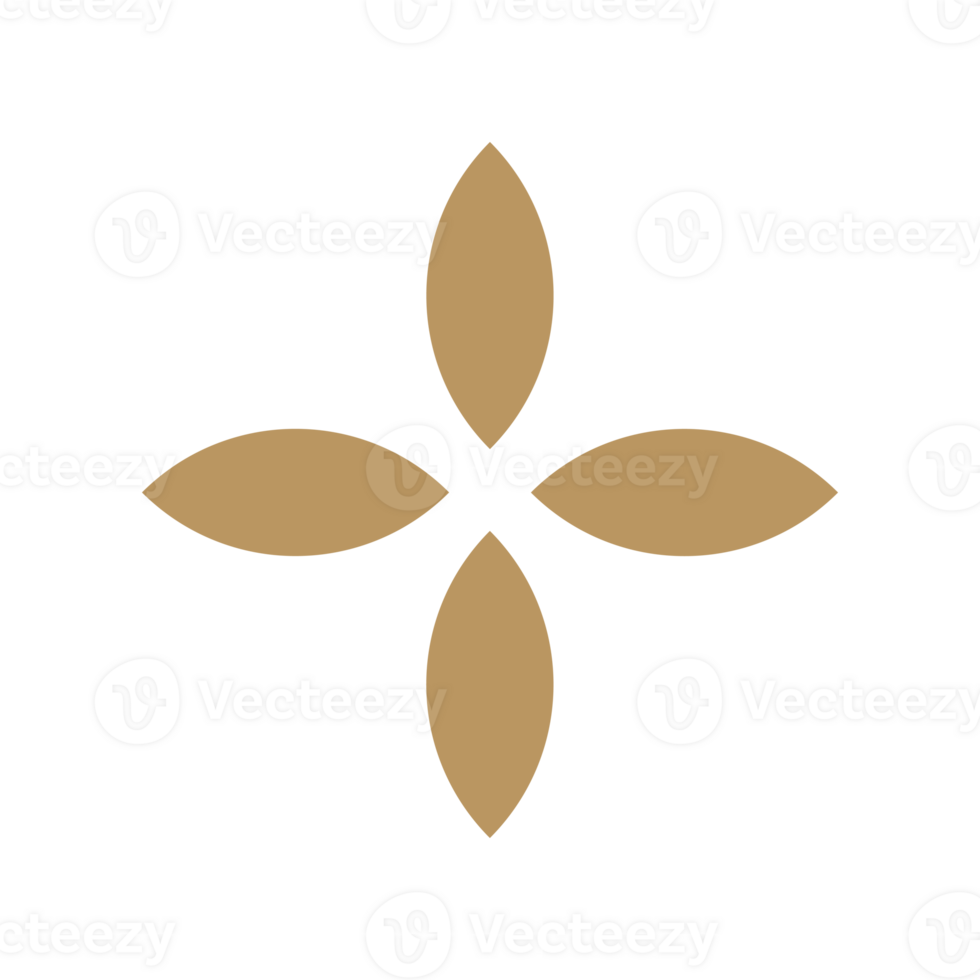 Simple golden flower element 28755656 PNG