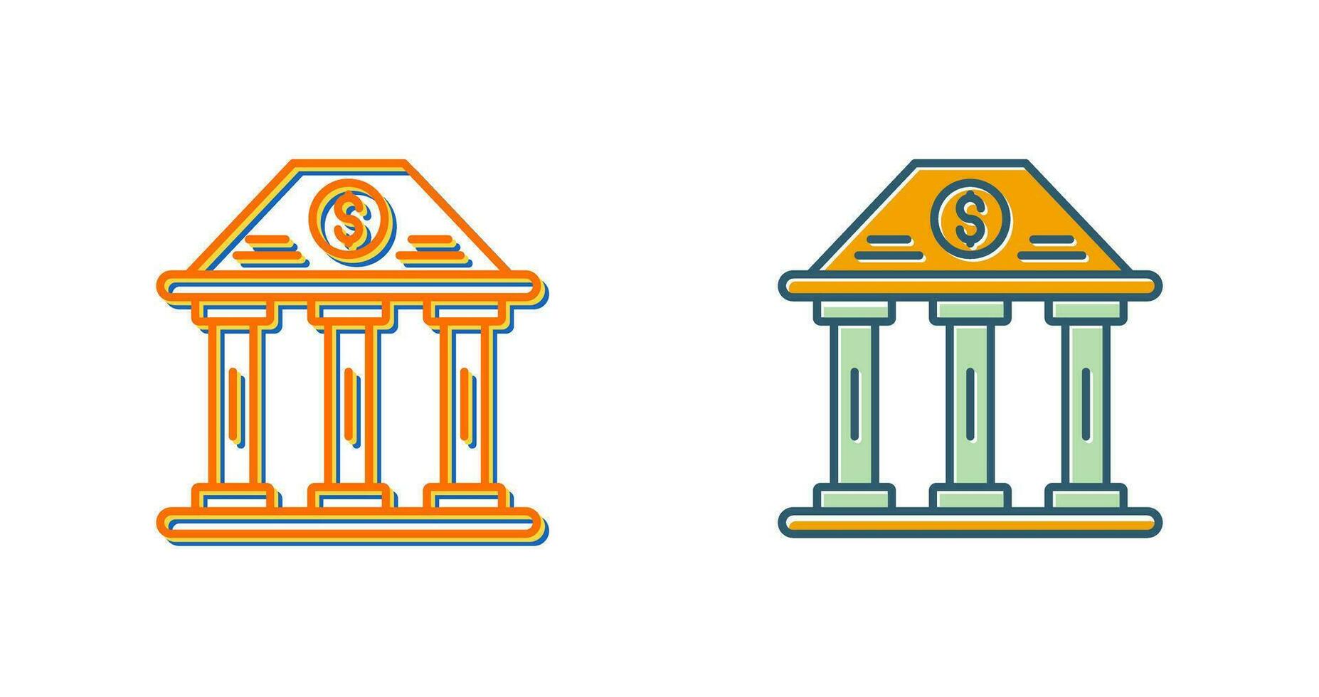 Bank Building Vector Icon