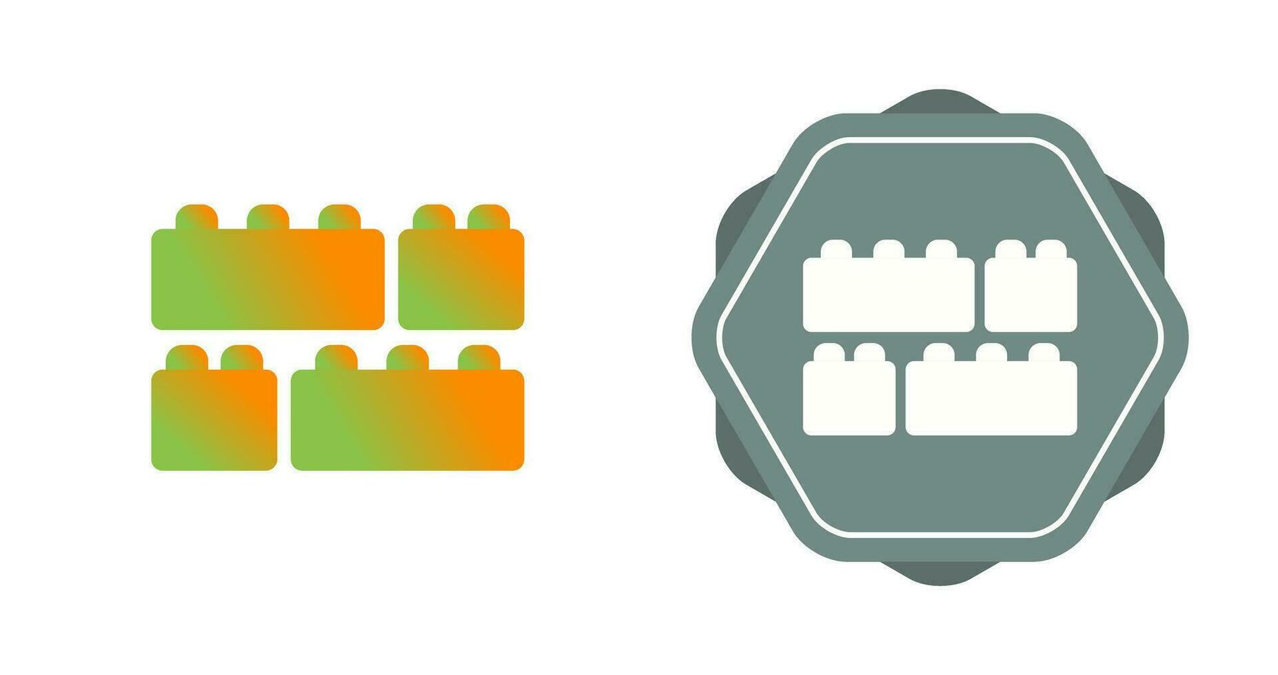 icono de vector de bloques de juguete