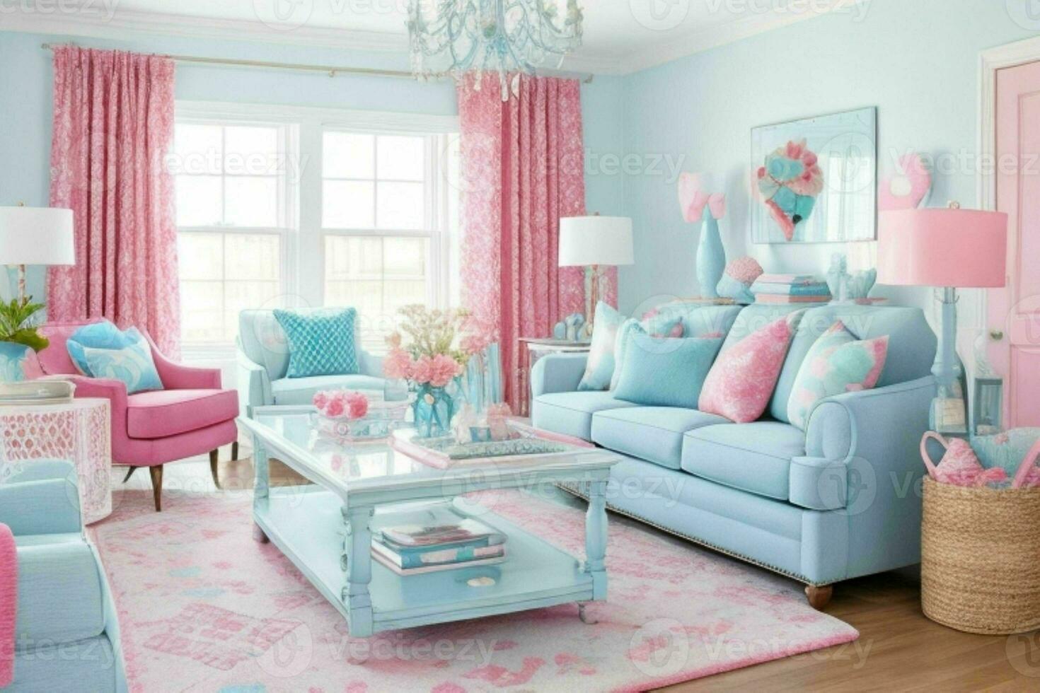 Transitional style living room design. Pro Photo