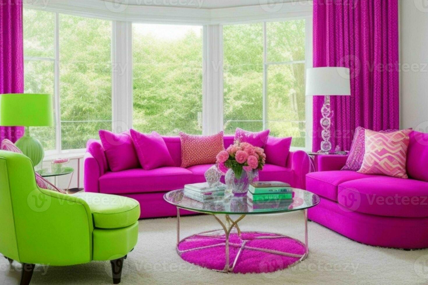 Transitional style living room design. Pro Photo