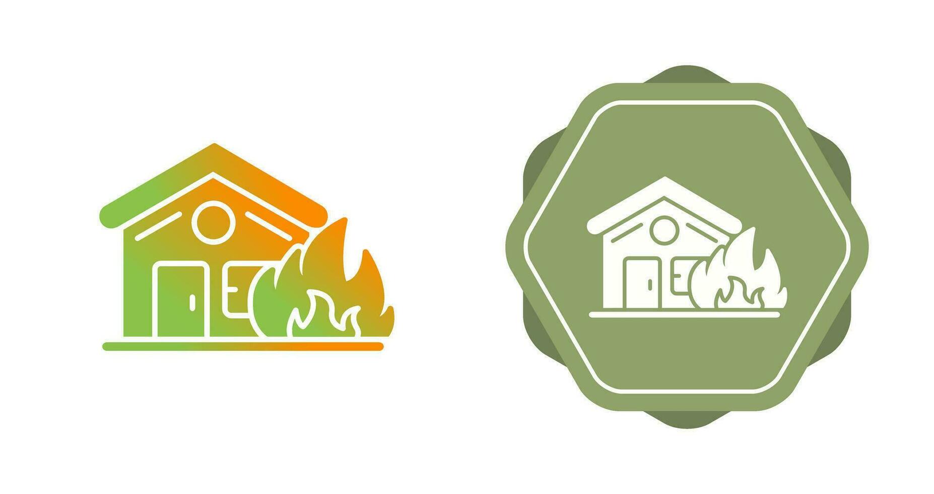 House On Fire Vector Icon