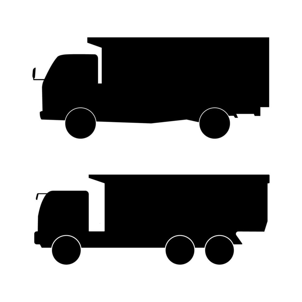 truck vehicle silhouette illustration vector