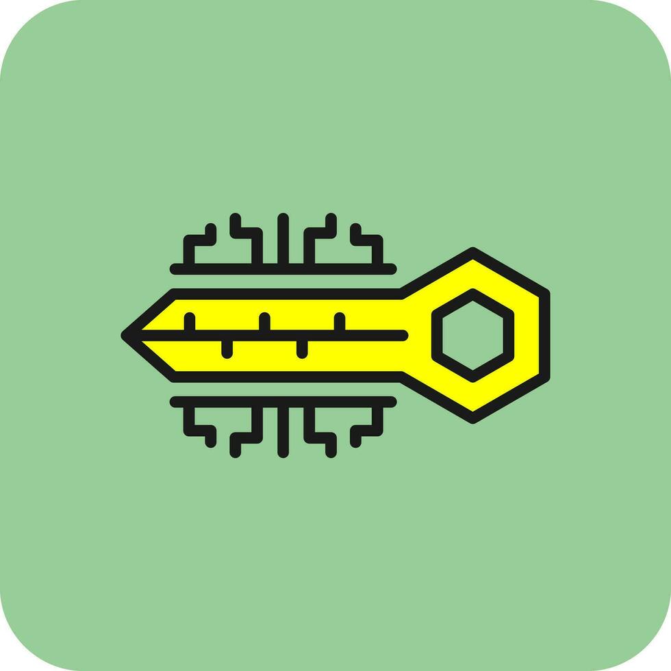 Digital key Vector Icon Design