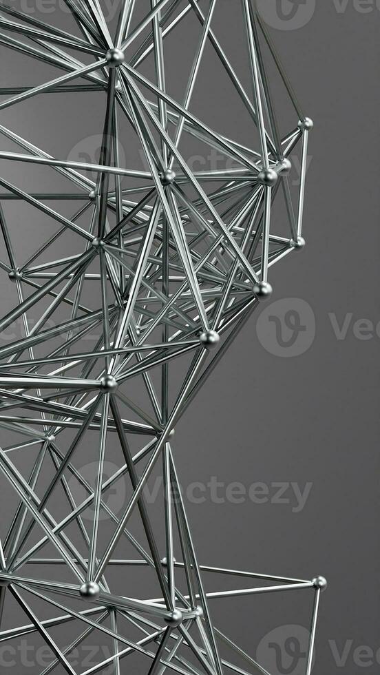 Plexus wired structure metal abstract background photo