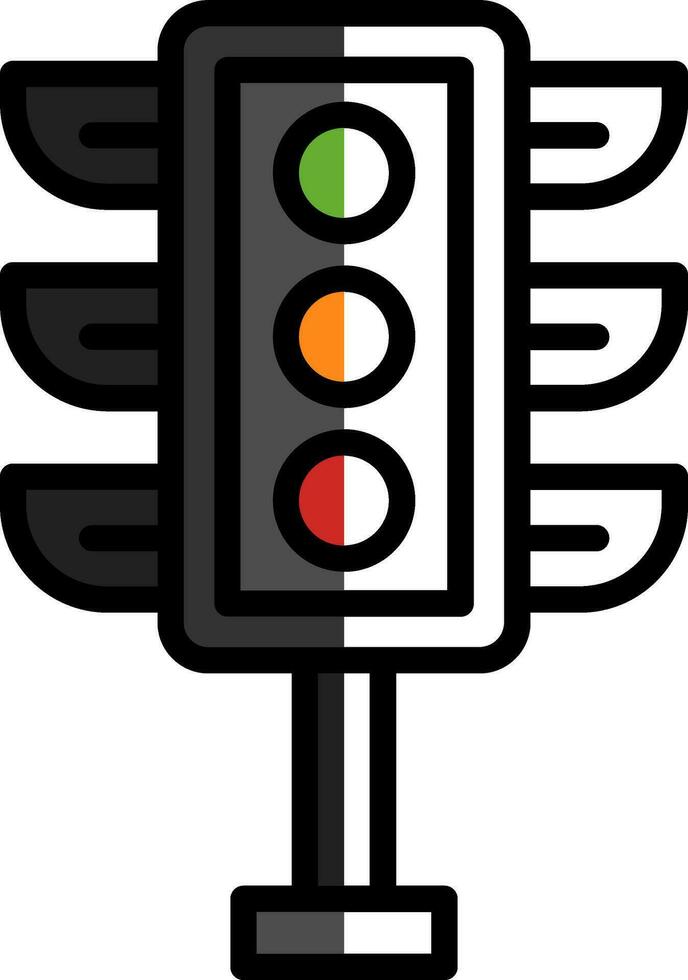 Traffic light Vector Icon Design