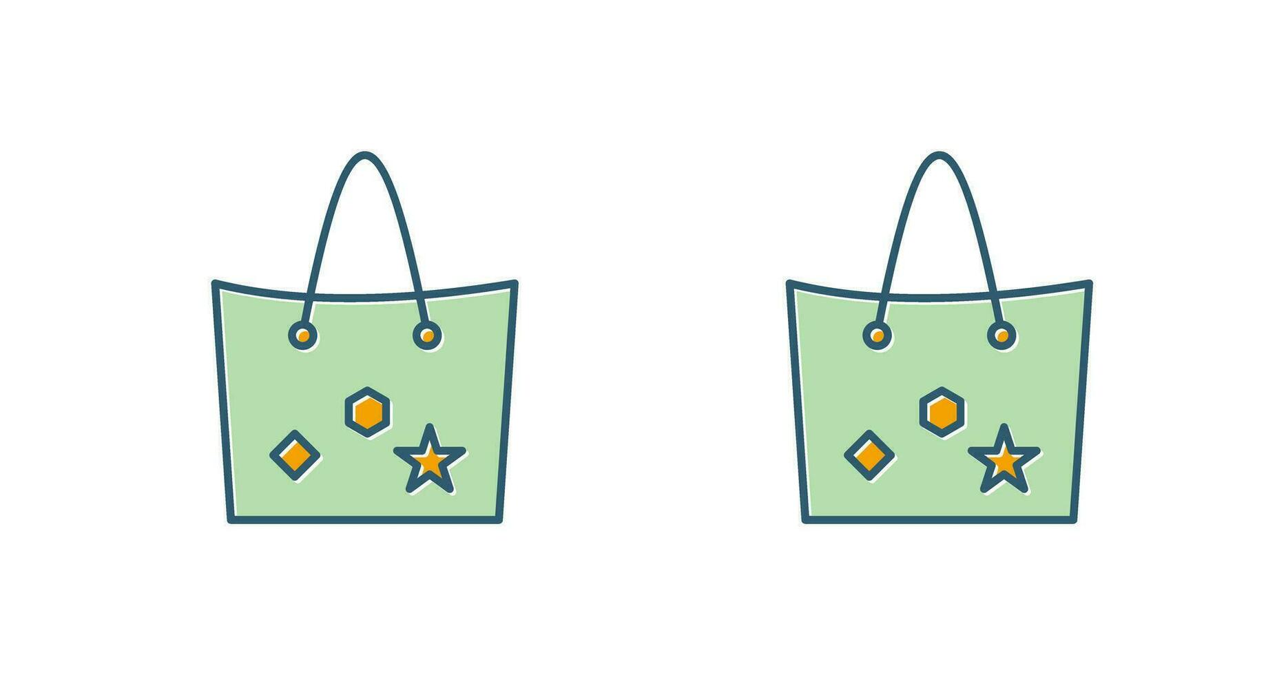 Bag with Tags Vector Icon
