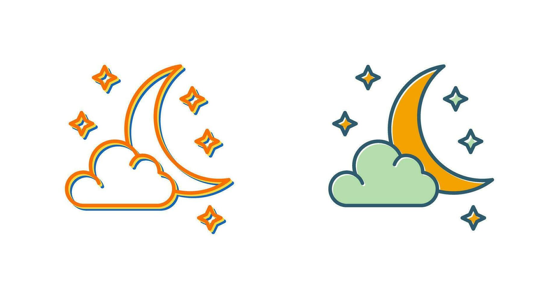 Starry Night Vector Icon