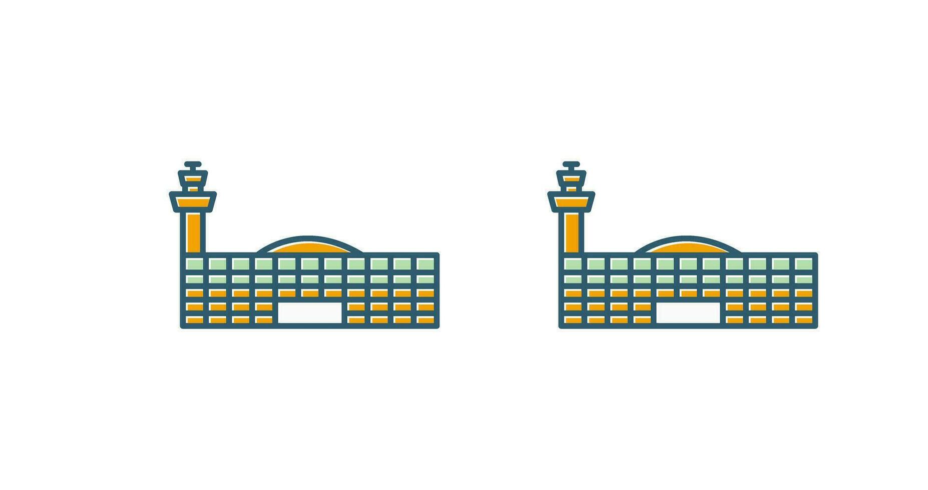 Airport Building Vector Icon