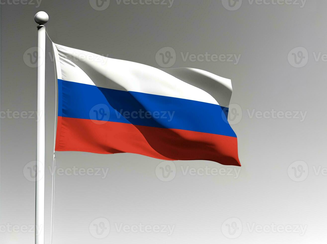 Rusia nacional bandera ondulación en gris antecedentes foto