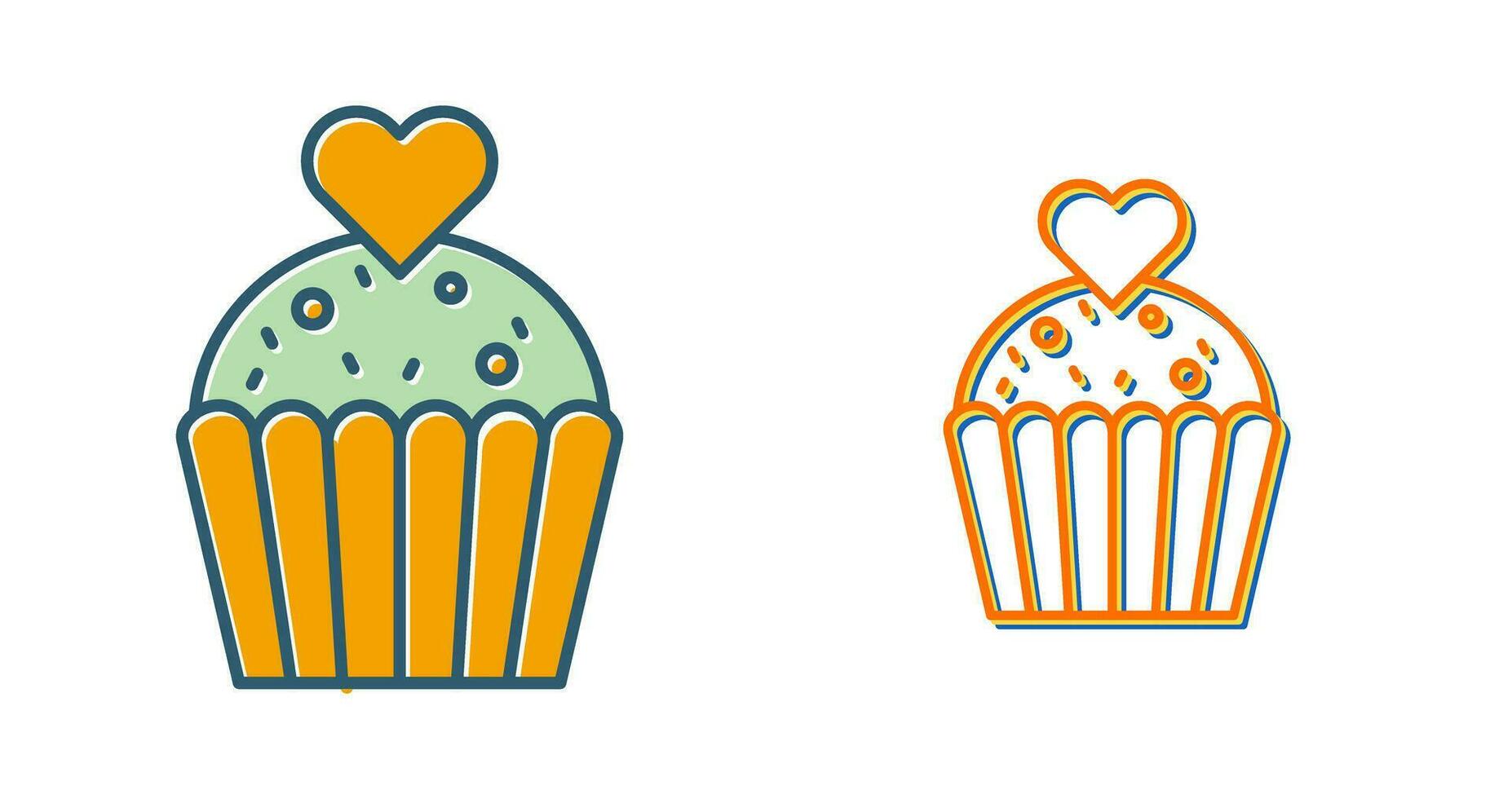 icono de vector de cupcake