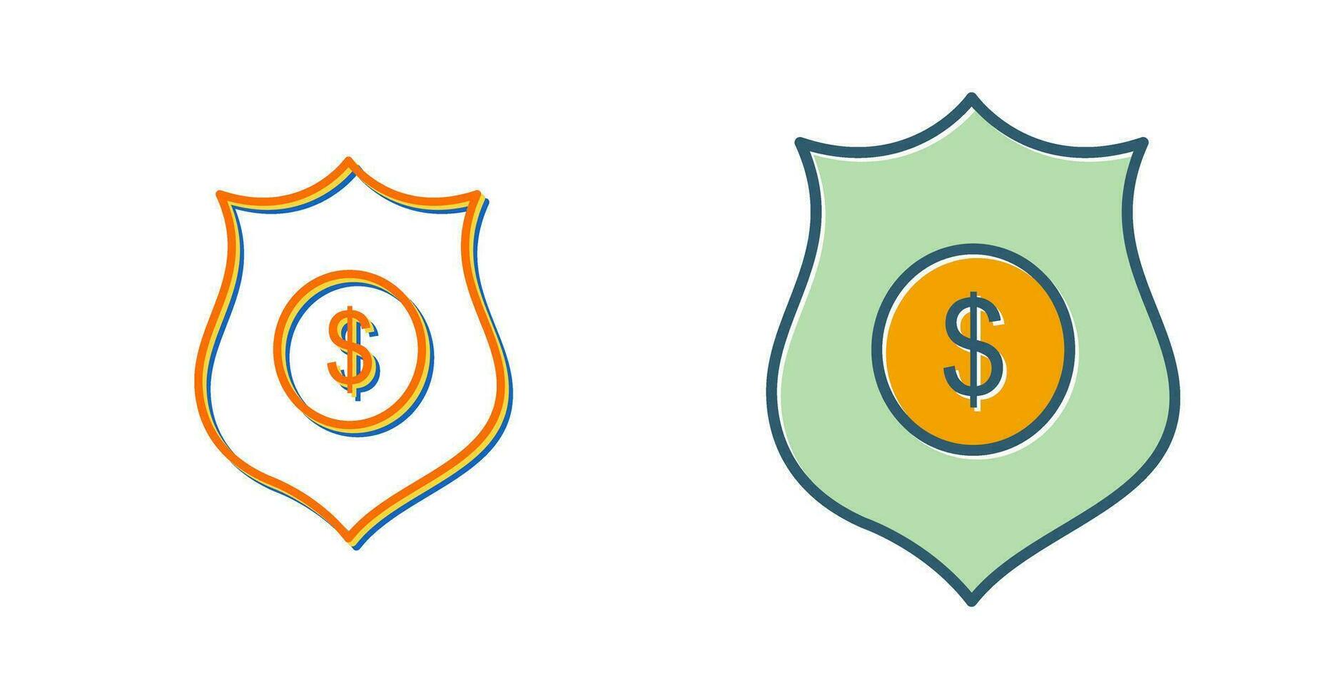 icono de vector de insignia de dólar