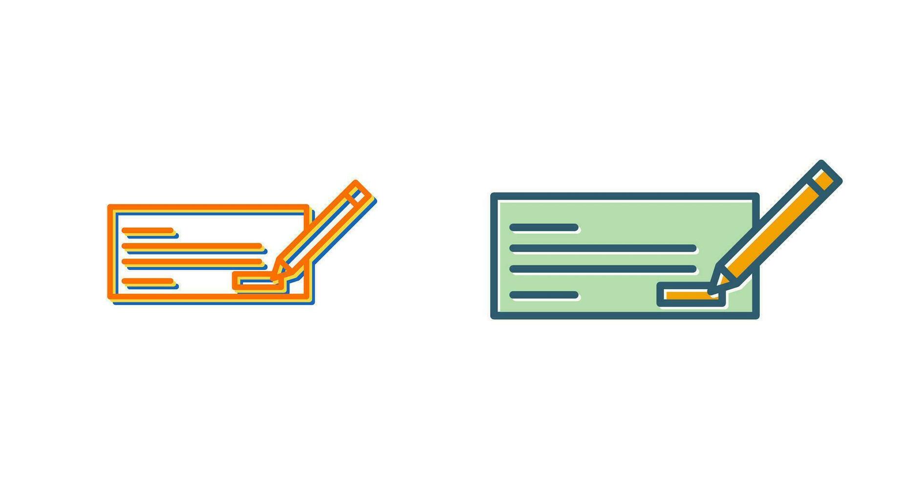 Write Cheque Vector Icon