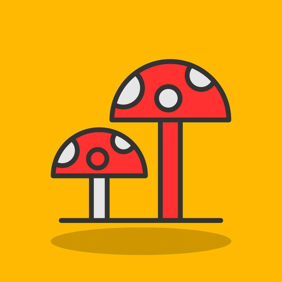Mushrooms Vector Icon Design