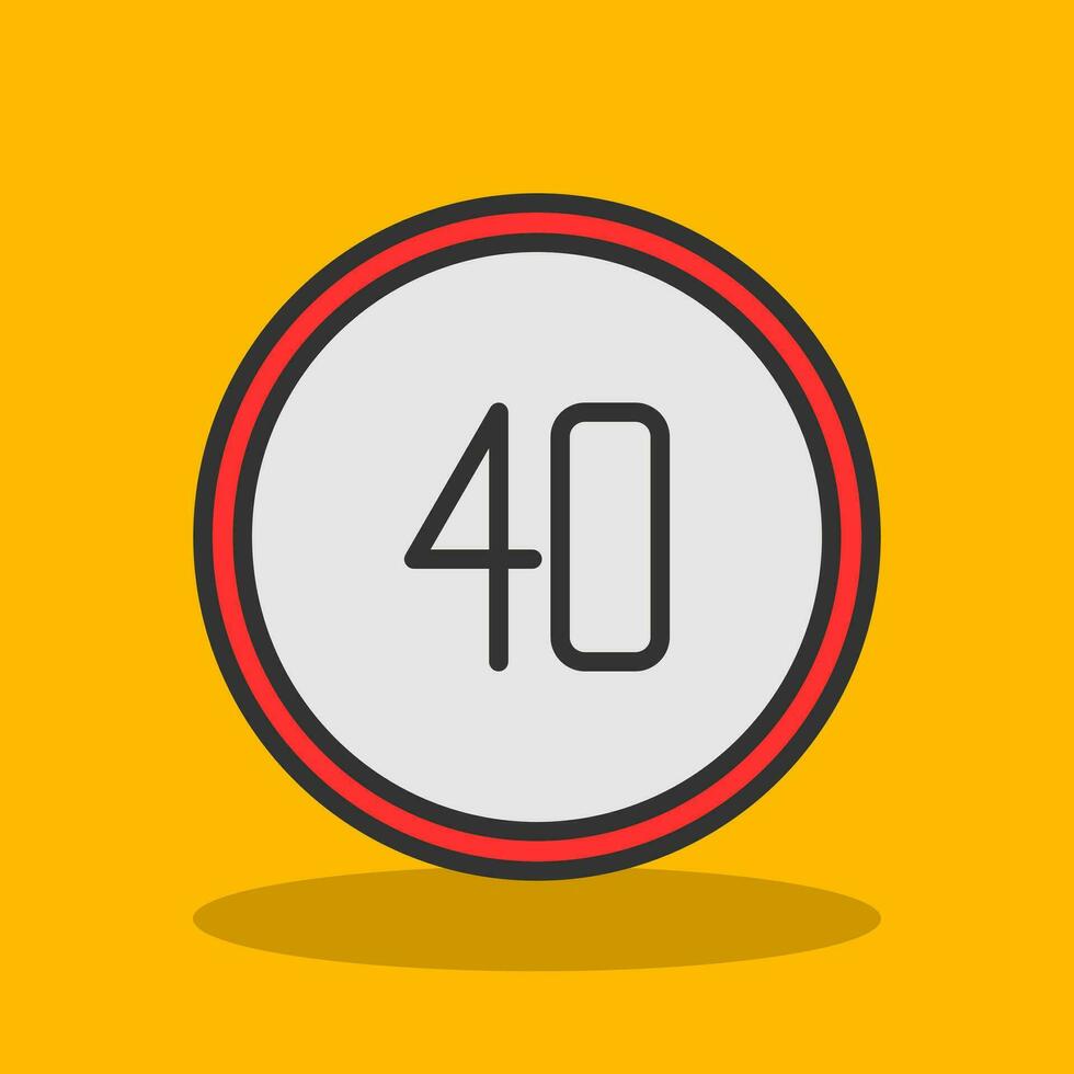 Speed Limit Vector Icon Design