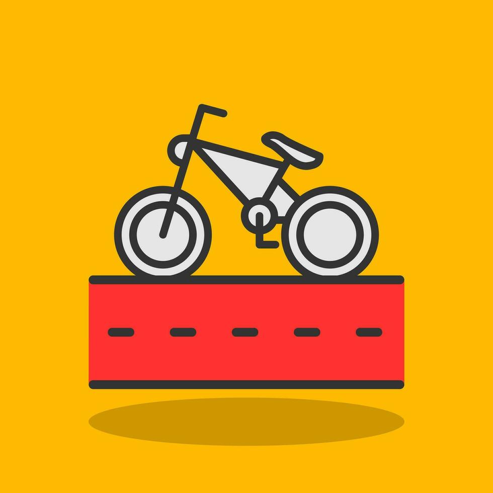 ciclo carril vector icono diseño