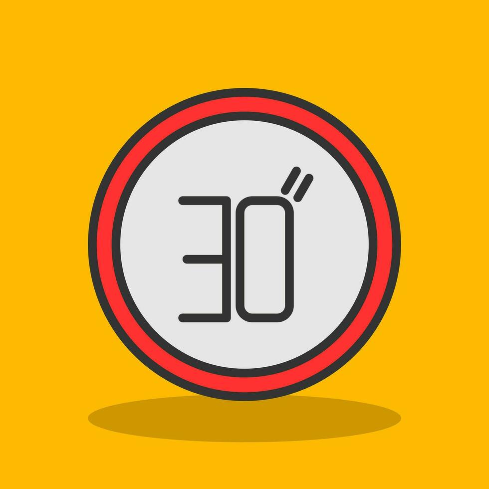 Speed Limit Vector Icon Design