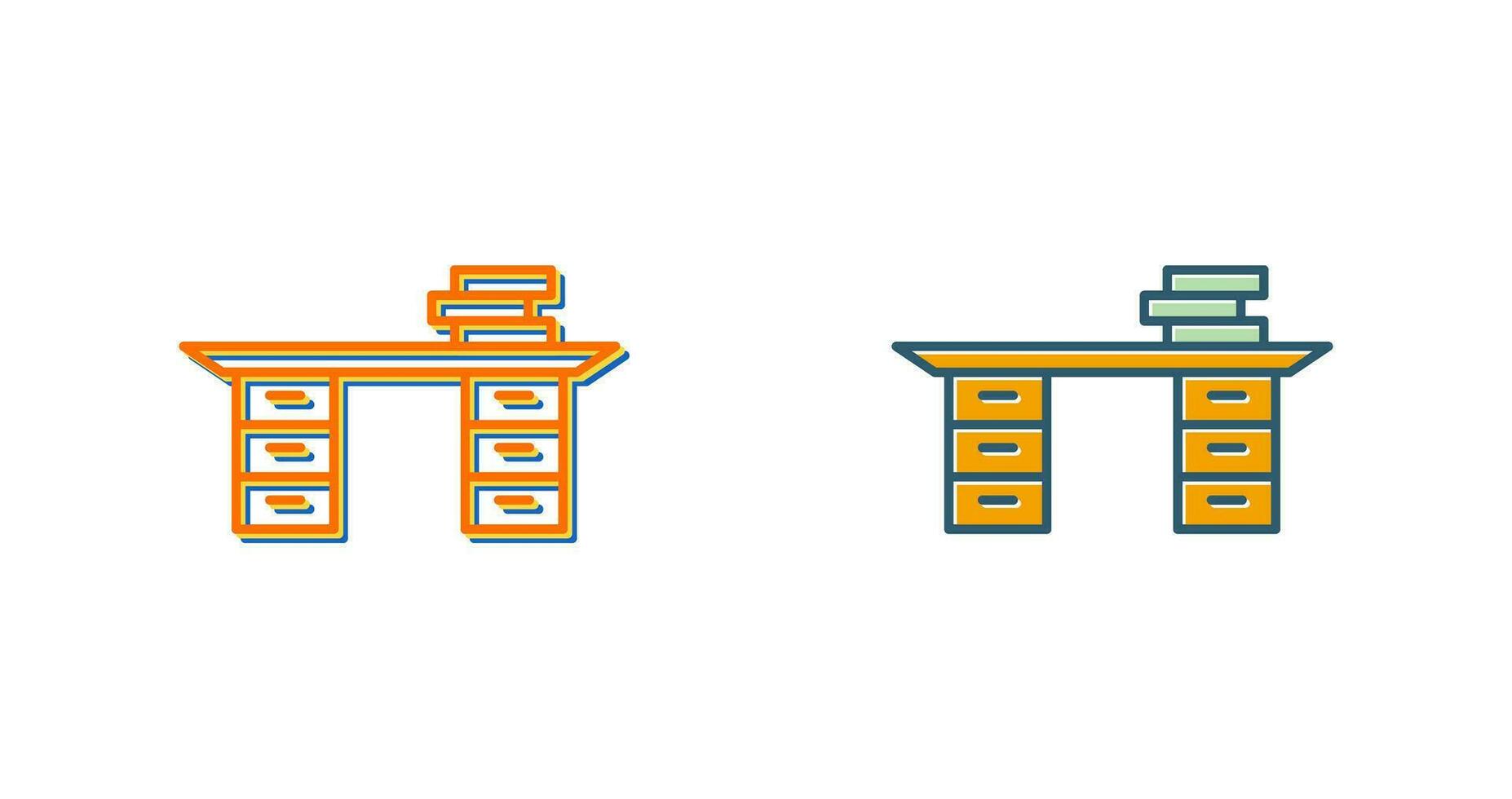 Studying Desk Vector Icon