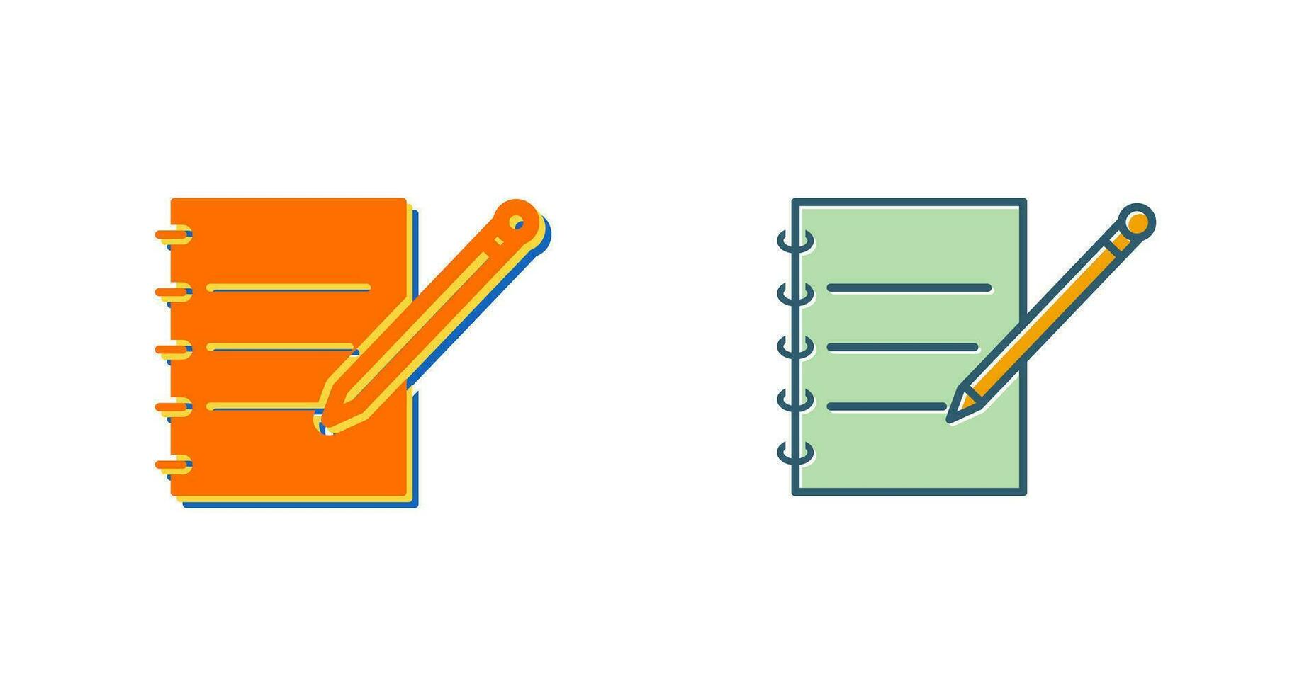 Notebook and Pen Vector Icon