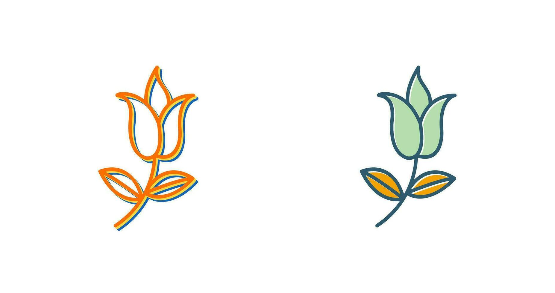 Flower with leaves Vector Icon