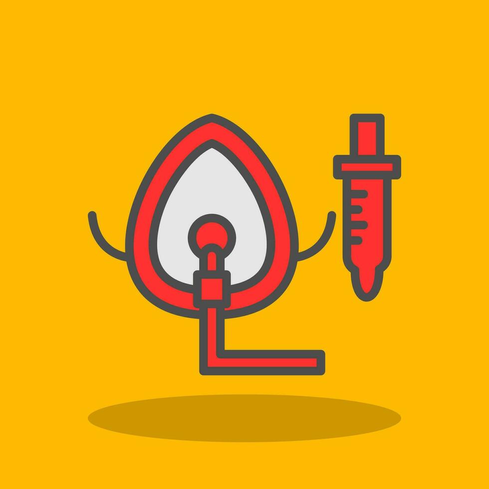 Oxygen Mask Vector Icon Design