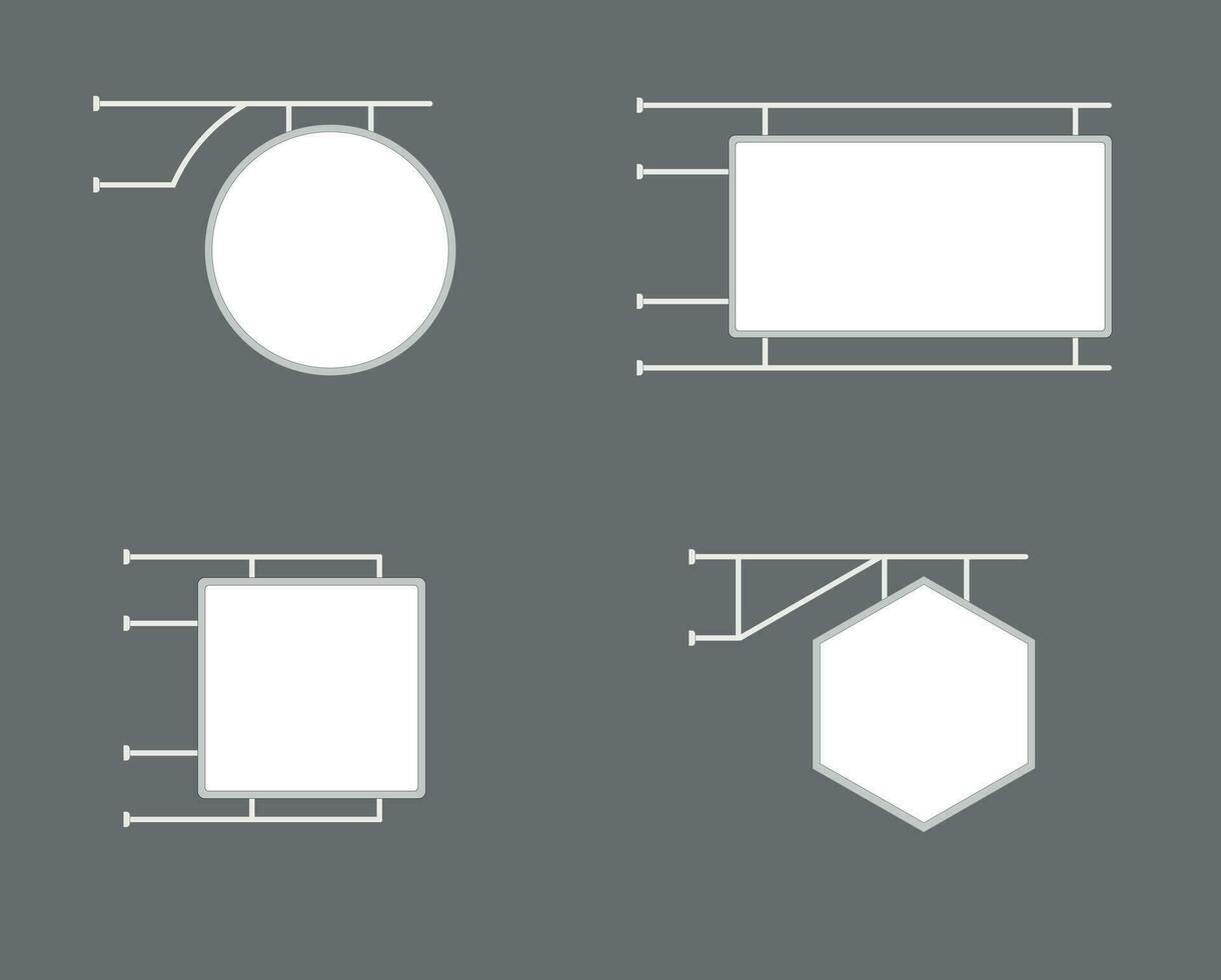 un conjunto de calle consolas calle señales vector