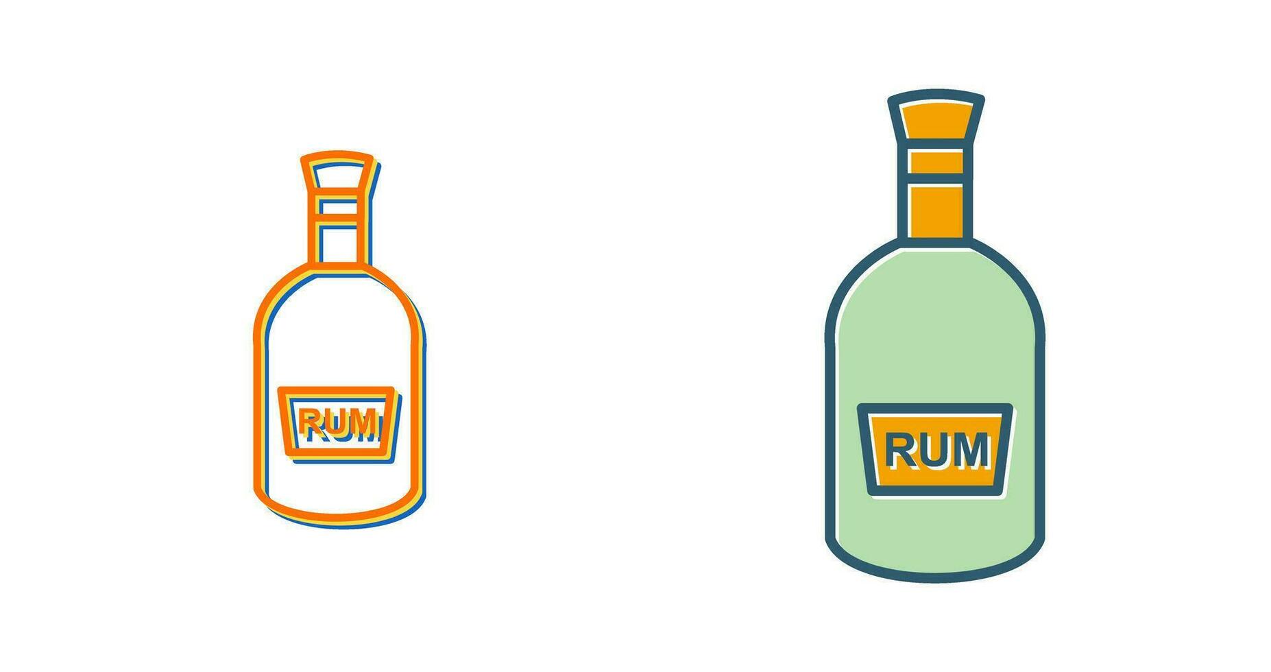 Bottle of Rum Vector Icon