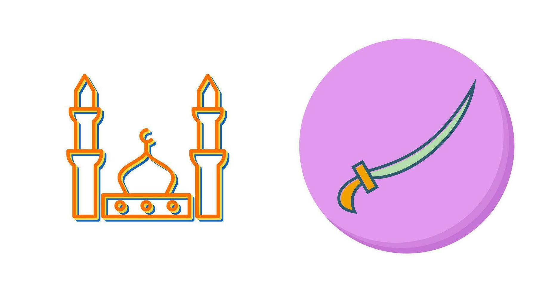 icono de vector de mezquita del profeta