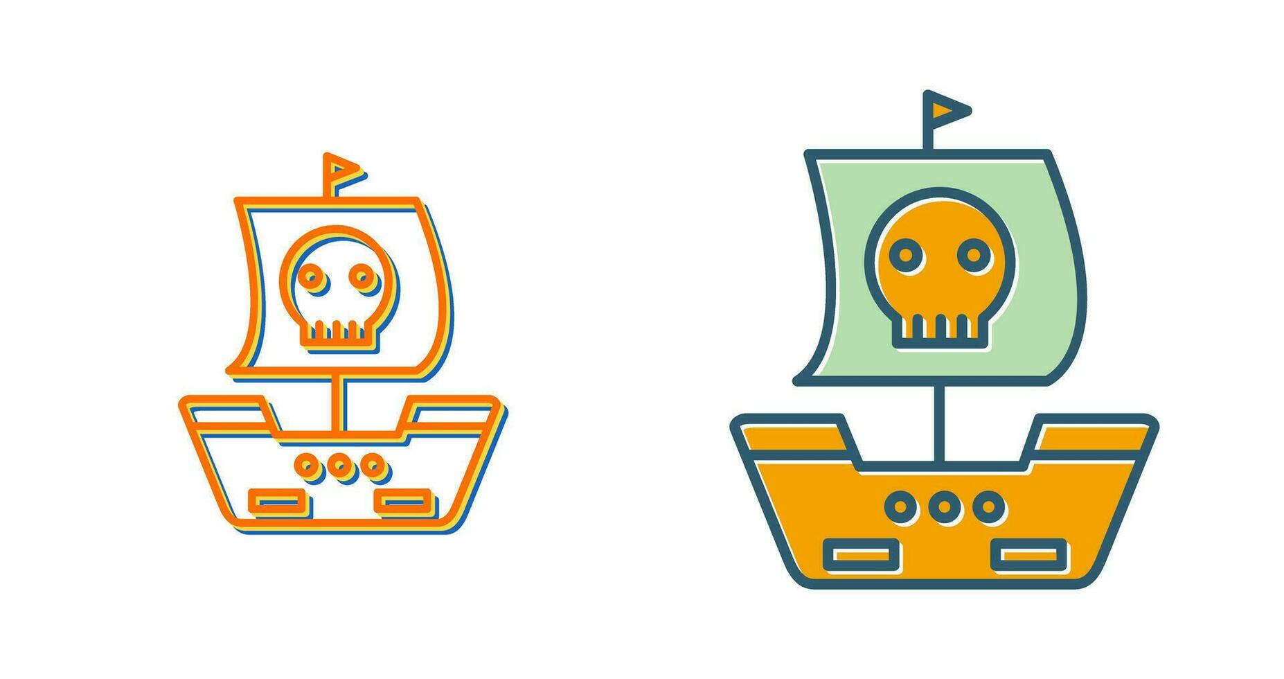 Pirate Ship Vector Icon