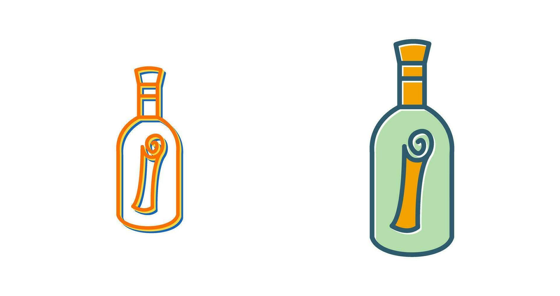 Scroll in Bottle Vector Icon