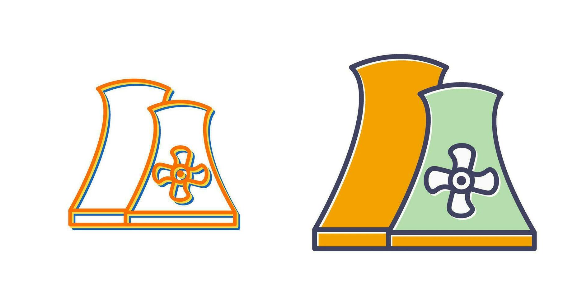 Nuclear Plant Vector Icon