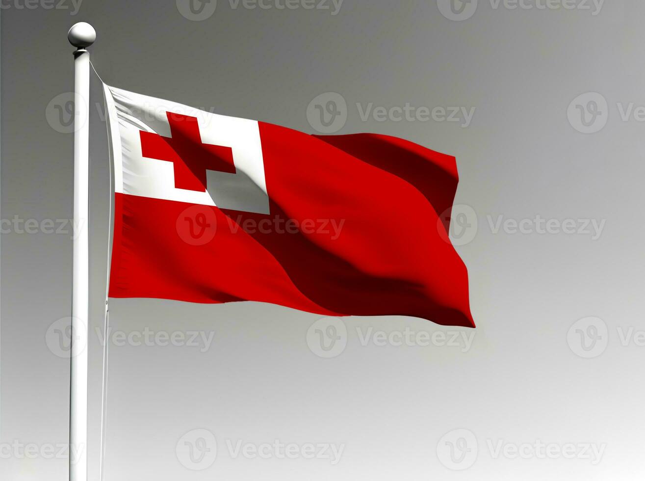 tonga nacional bandera ondulación en gris antecedentes foto