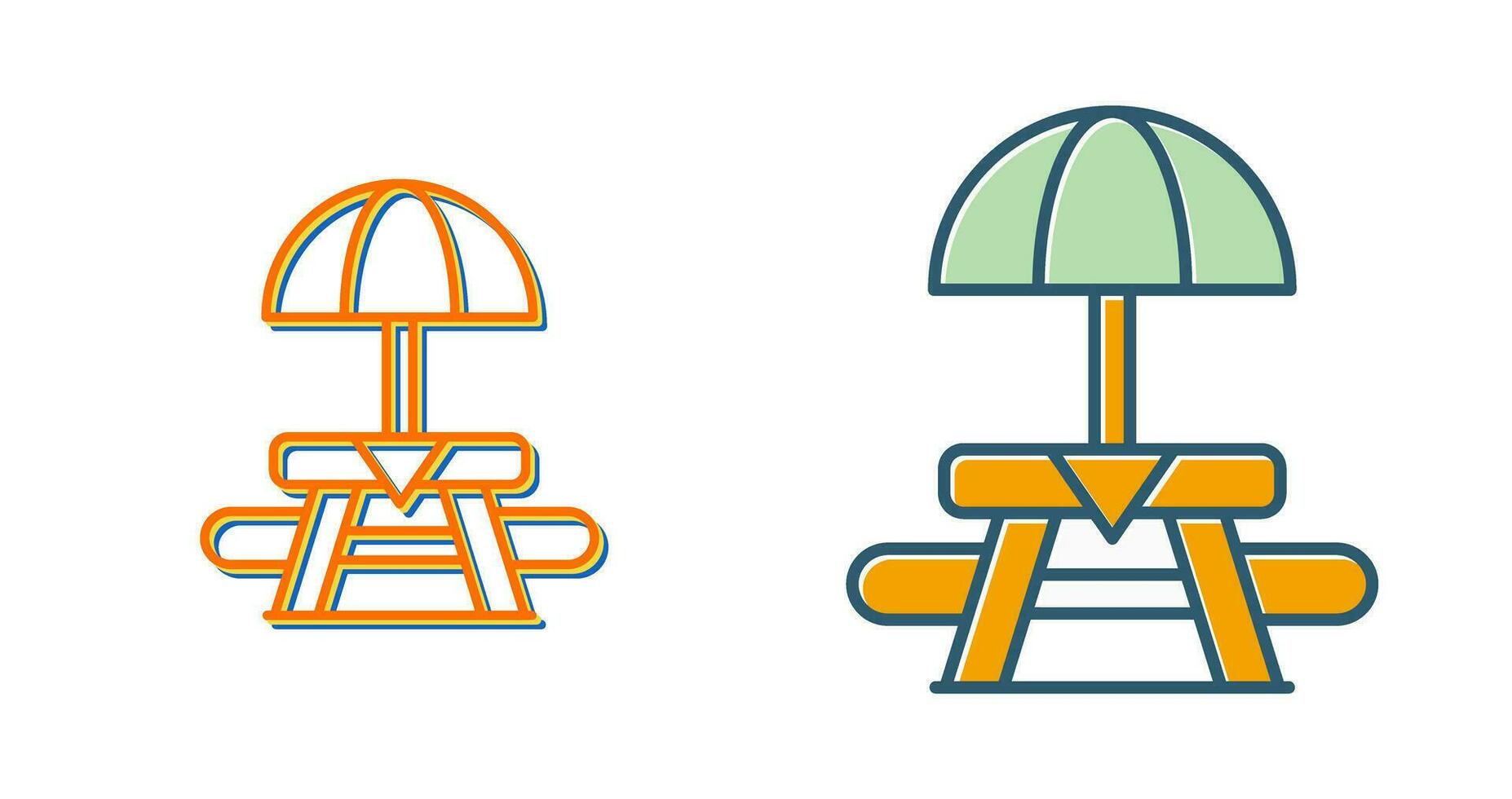 Picnic Table Vector Icon