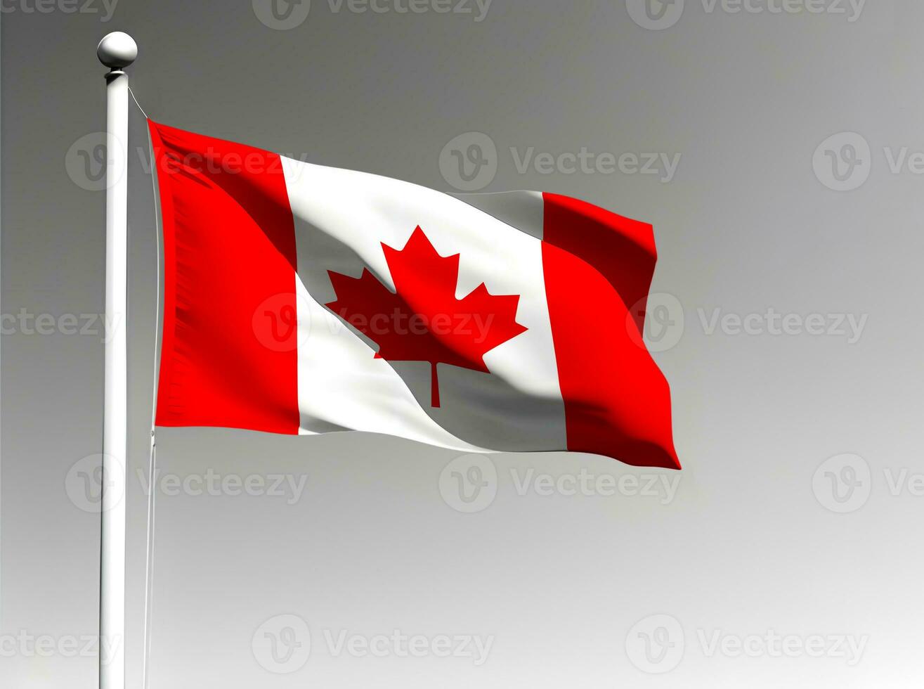 Canada national flag isolated on gray background photo