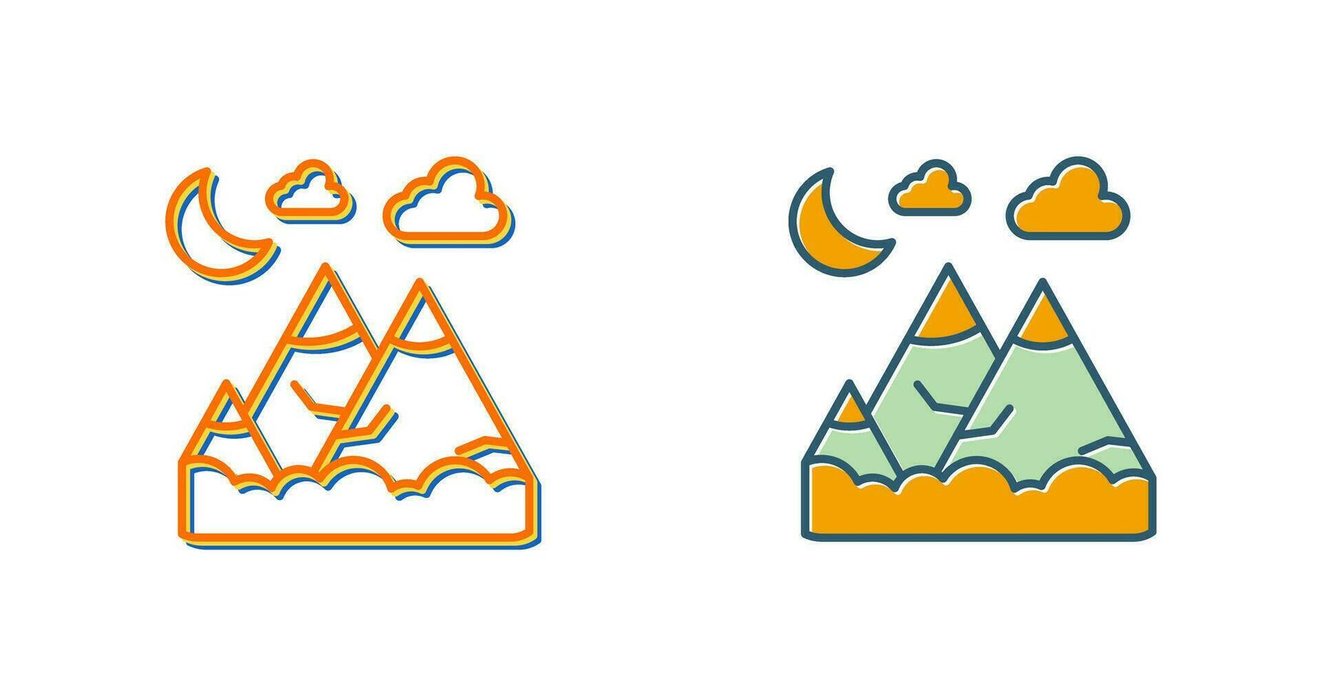 Mountains Vector Icon