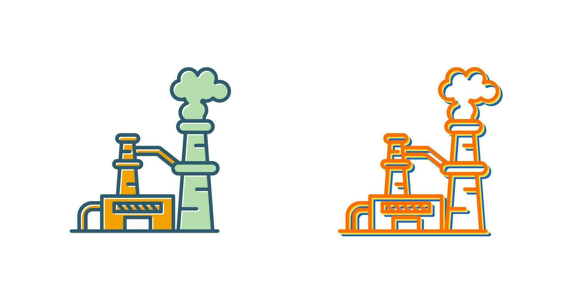 Nuclear Plant Vector Icon