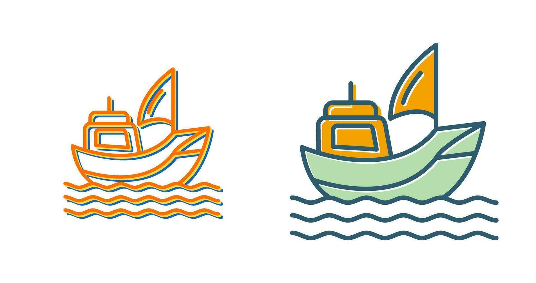 icono de vector de barco