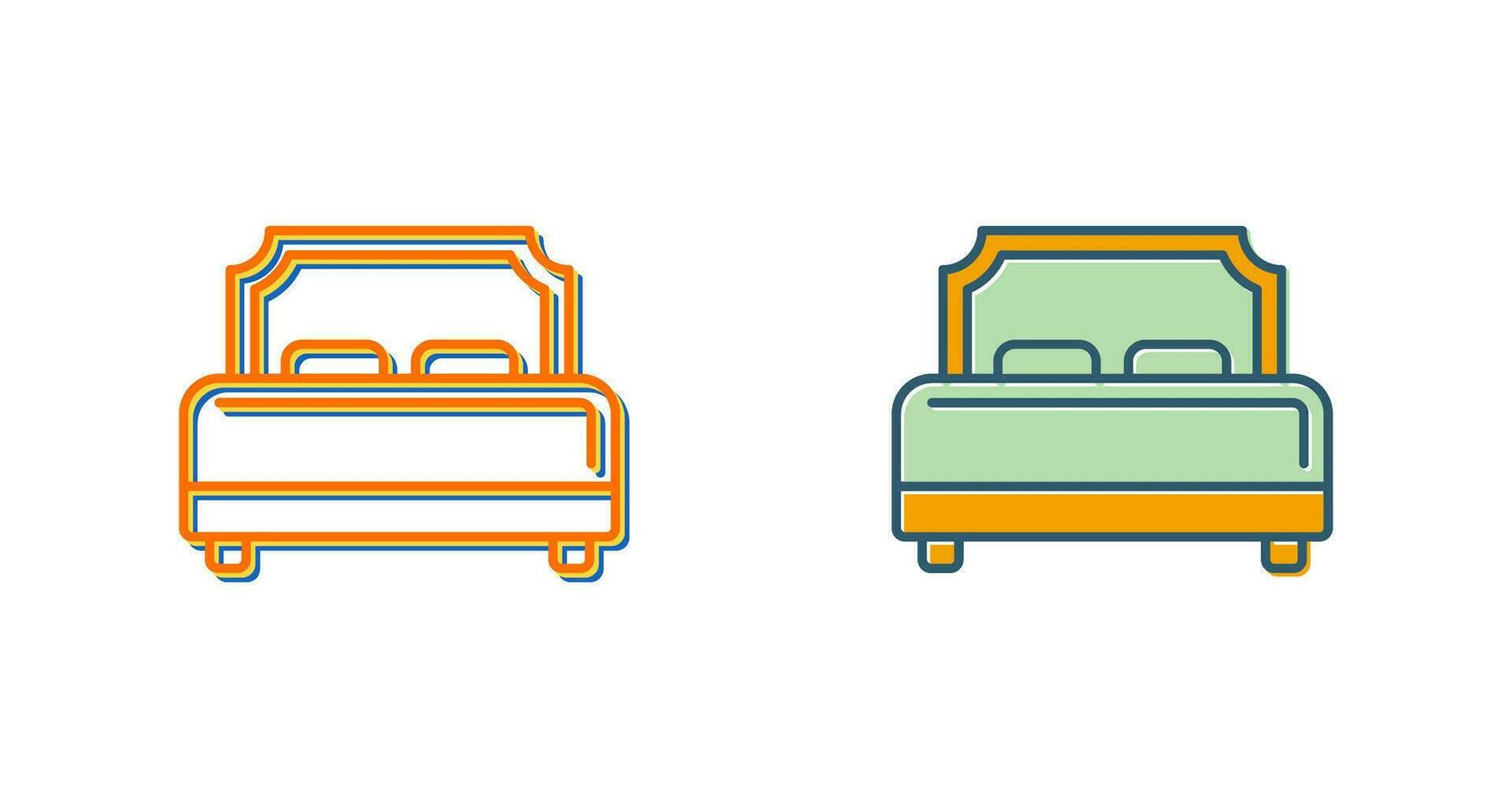 Hotel Bed Vector Icon