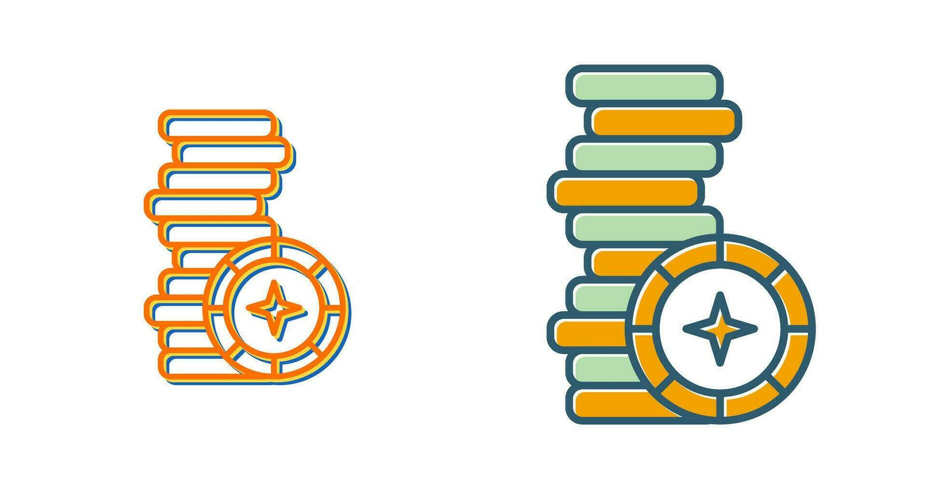 Poker Chips Vector Icon