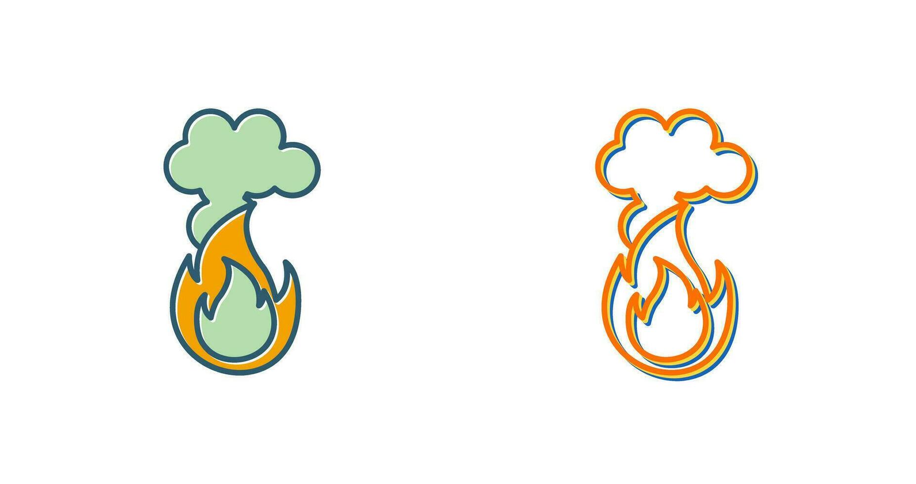 Fire Pollution Vector Icon