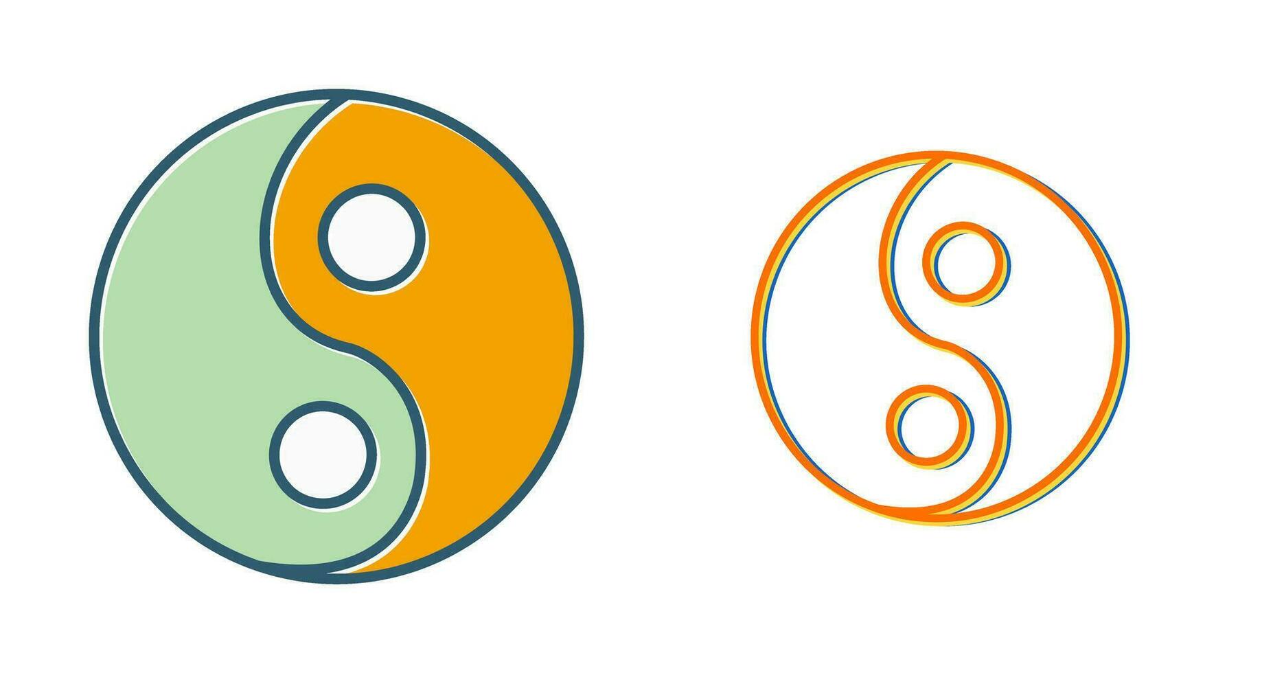 icono de vector de yin yang