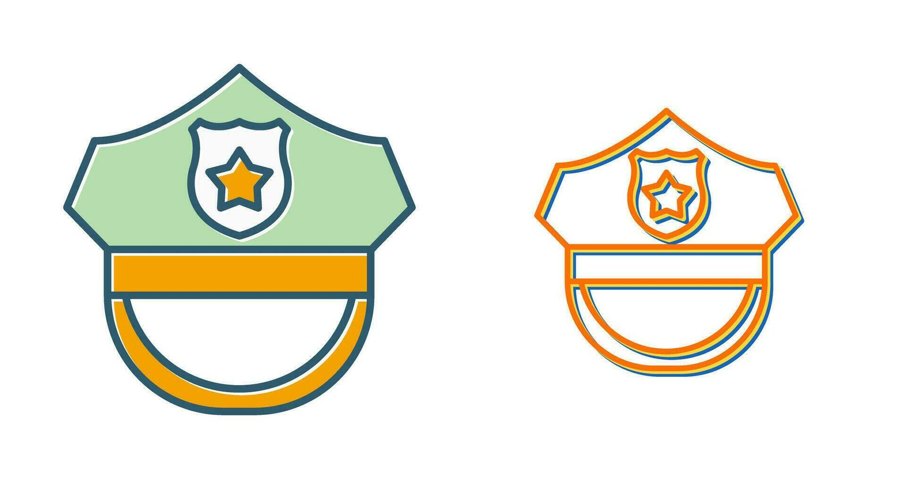 icono de vector de sombrero de policía