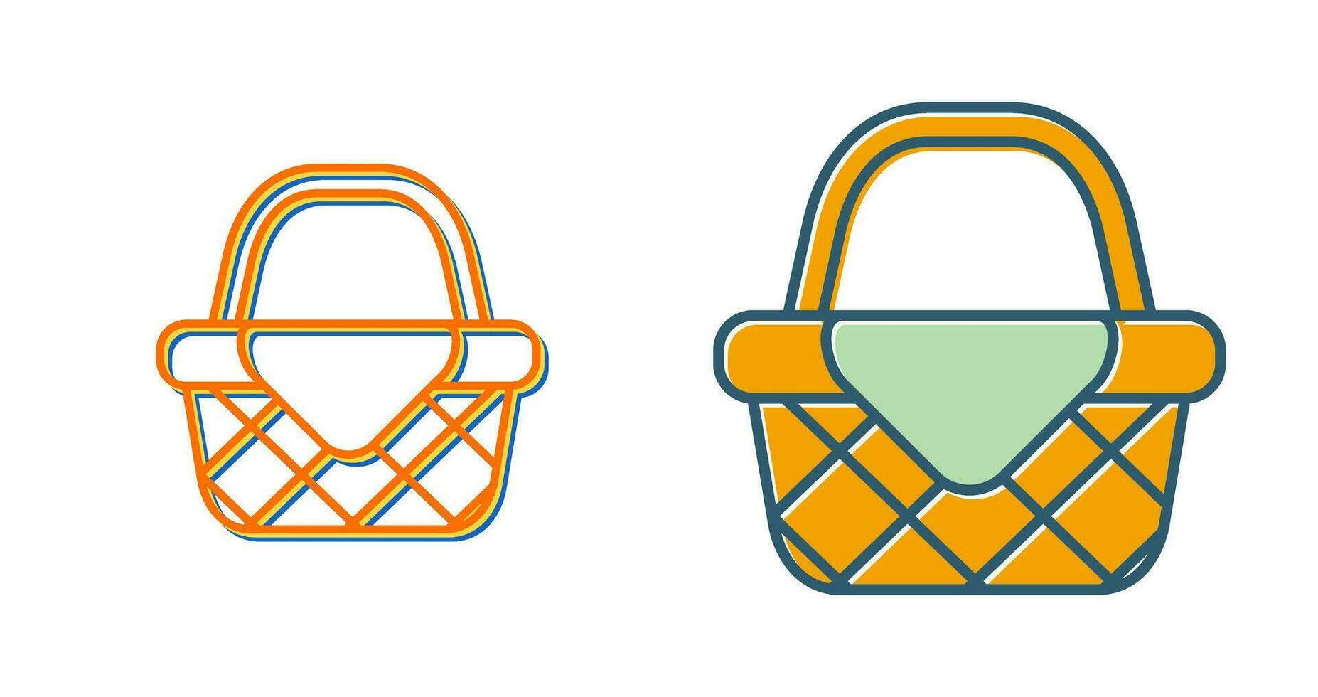 icono de vector de cesta de picnic