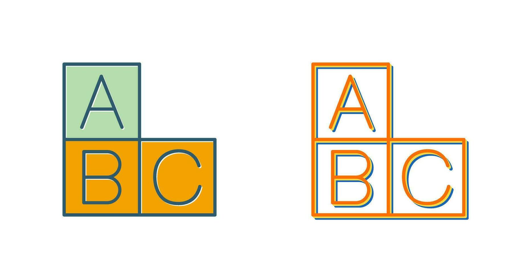 icono de vector abc