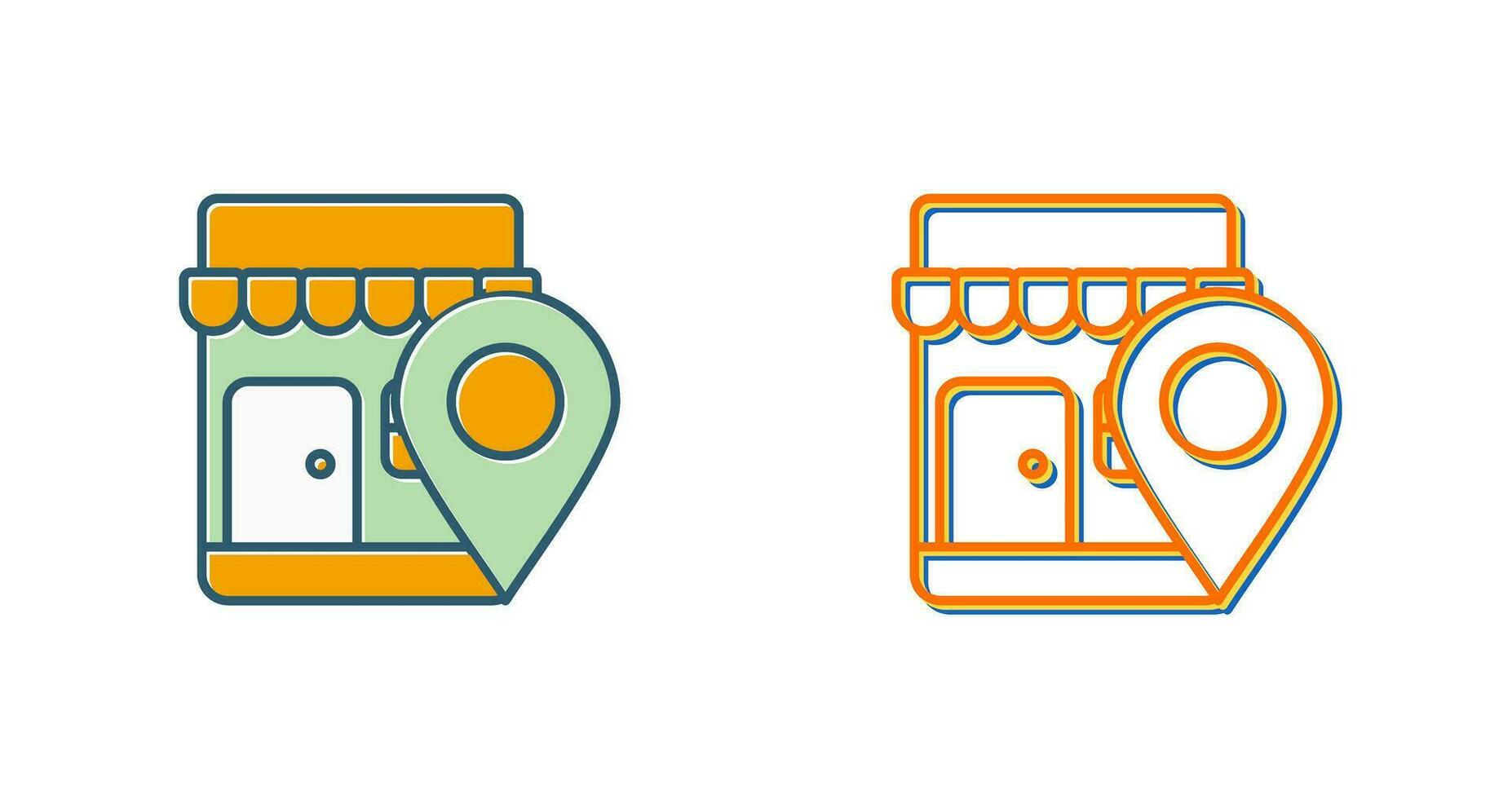 Shop Location Vector Icon